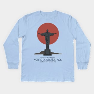 Vintage I believe in God Kids Long Sleeve T-Shirt